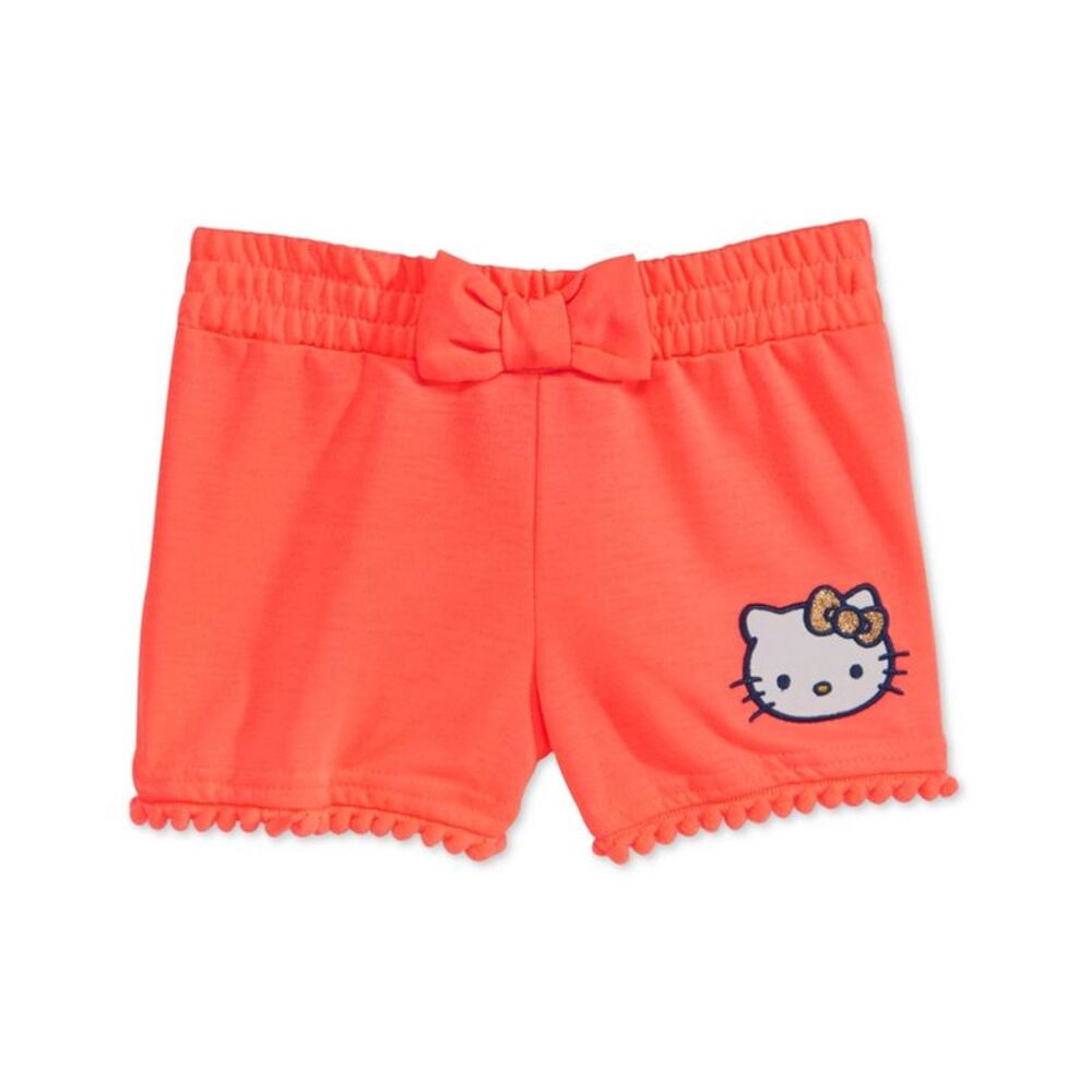 evy of California Girls Little Kids Hello Kitty Pom-Pom Casual Walking Shorts...